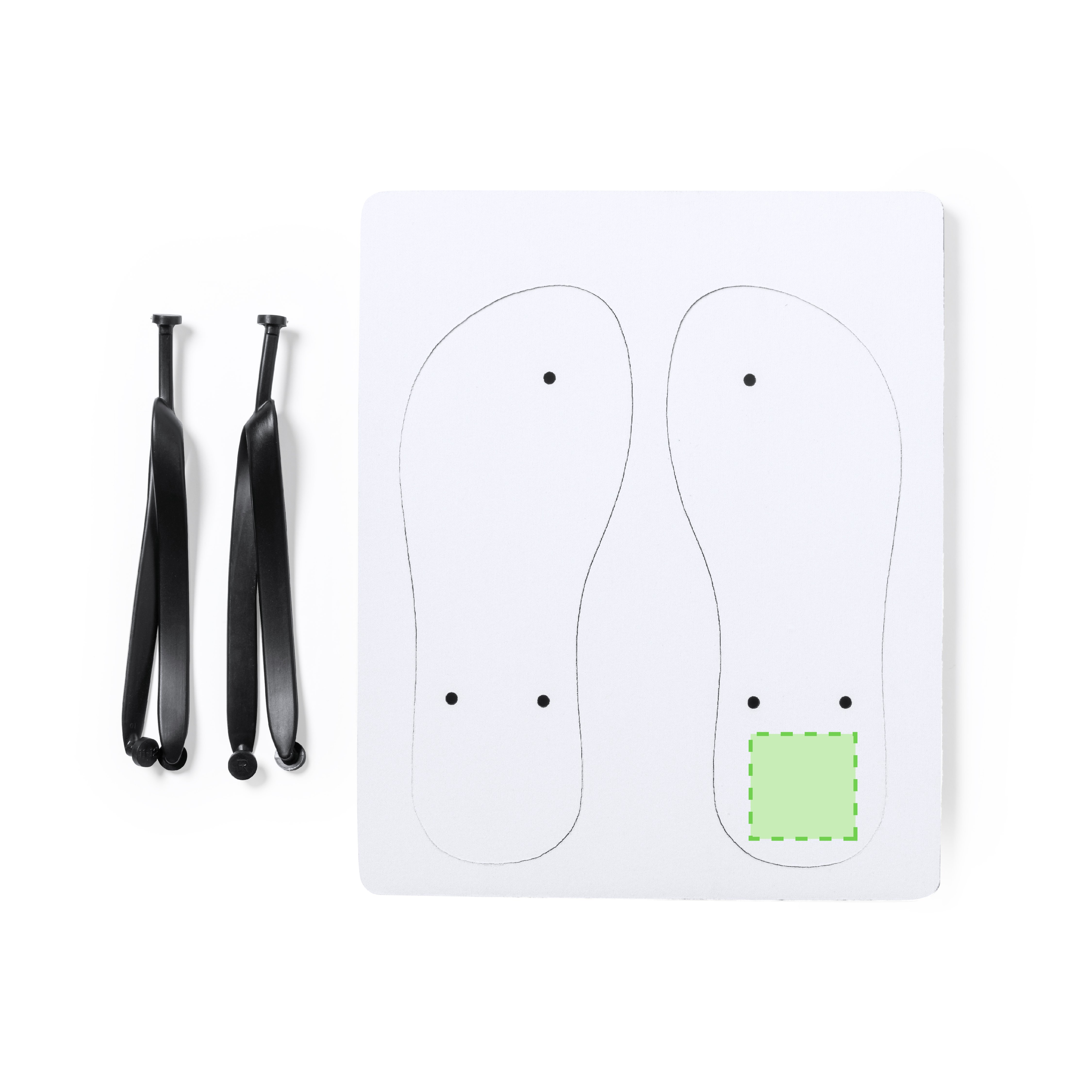 Derecha: 50 x 50 mm