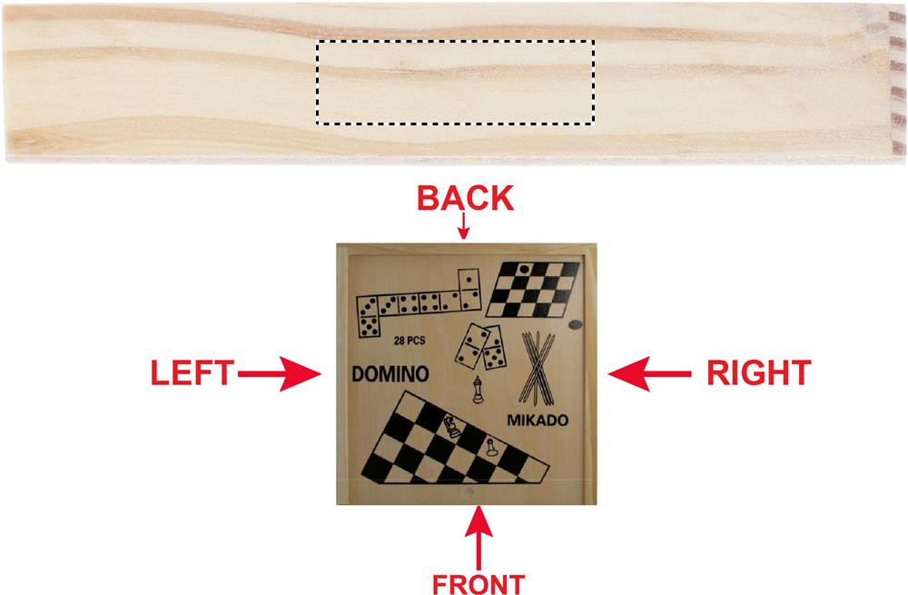 Derecha: 50x15 mm