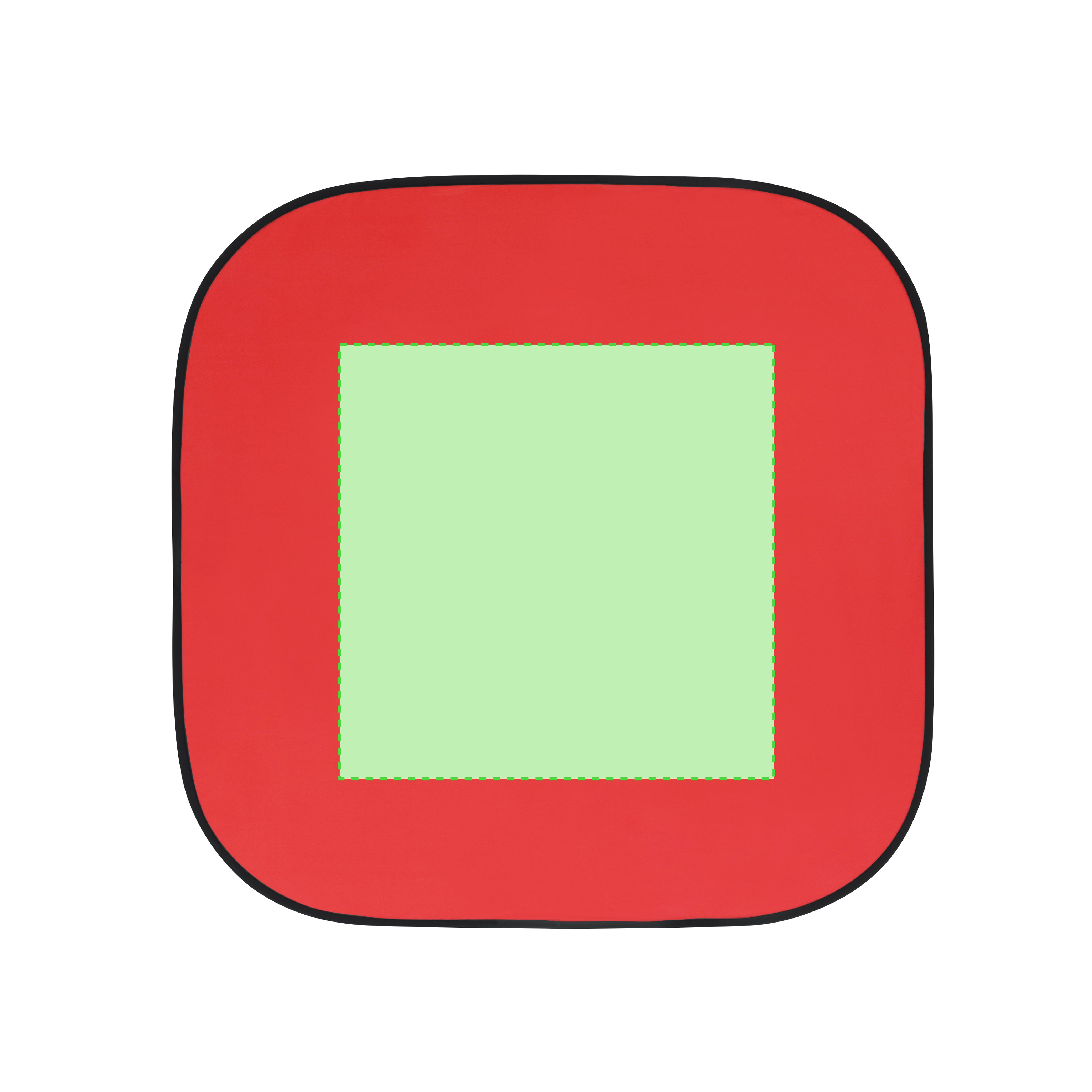 Frente: 400 x 400 mm