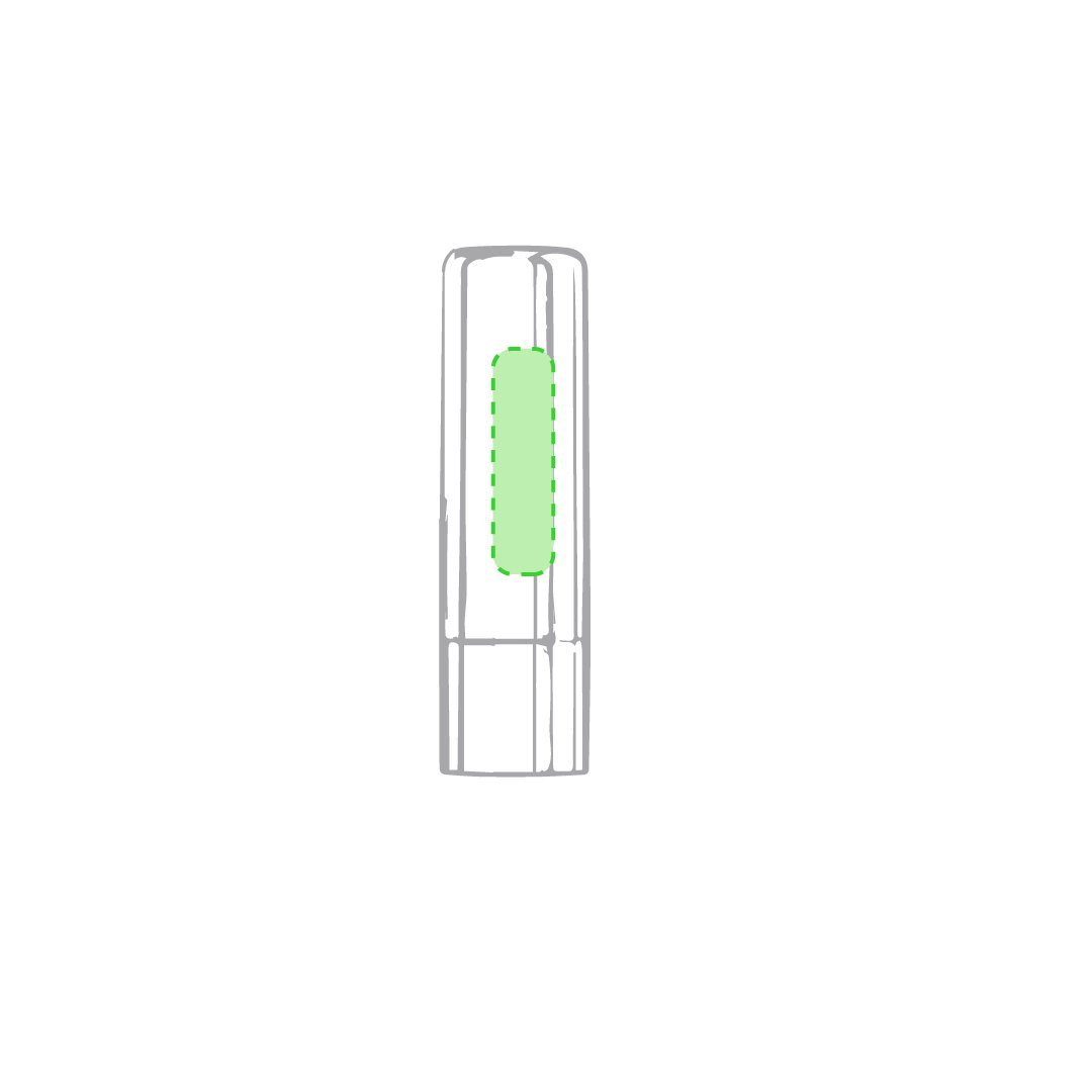 Frente: 30 x 8 mm