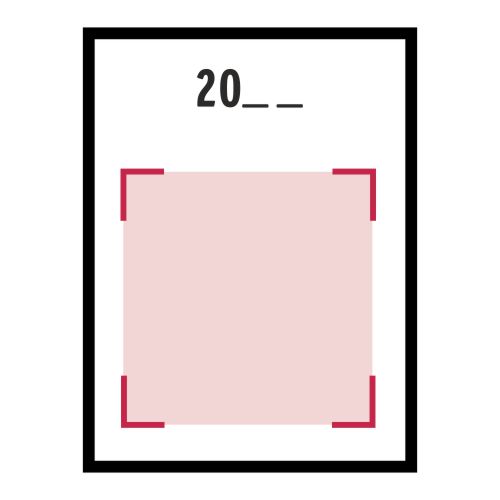 Frente: 80 x 100 mm