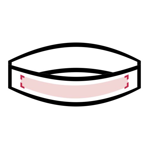 Frente: 80 x 8 mm
