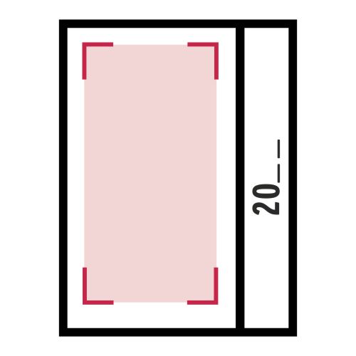 Frente: 80 x 100 mm