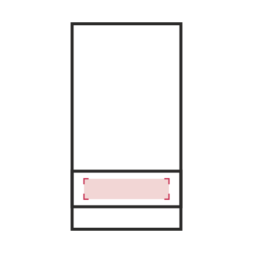 Frente: 80 x 360 mm