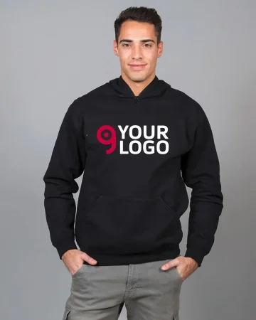 Sudadera Liverpool con capucha ninja, cremallera corta y bolsillo cang