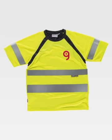 Camiseta de alta visibilidad con bandas reflectantes, Clase 2