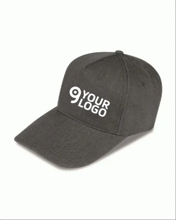 Gorra de Cinco Paneles de Mezclilla con Cierre de Velcro