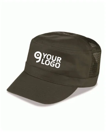 Gorra militar de malla con cierre de velcro
