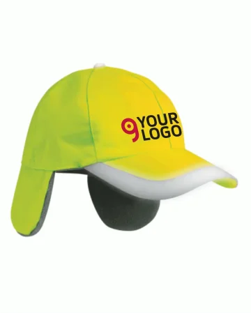 Gorro Winter fluorescente en polar con orejeras y visera