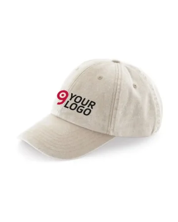 Gorra Vintage de Perfil Bajo Negro en Algodón Lavado