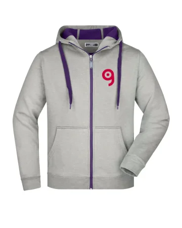 Sudadera con capucha de hombre B&C Doubleface 380g Zip Bicolor Regular