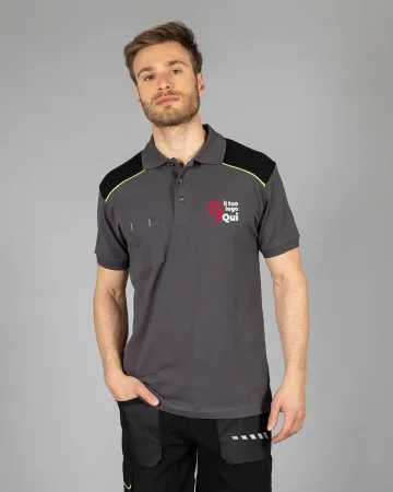Camisa de manga corta elástica de trabajo