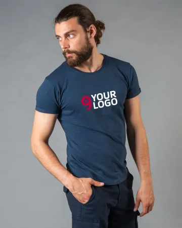 Camiseta hombre Perth de algodón Slub efecto llameante