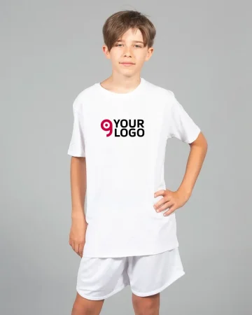 Camiseta para niños Perth Boy de algodón con efecto flamé de manga cor