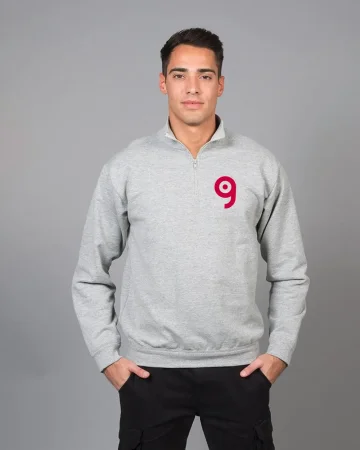 Sudadera hombre Grosseto Made in Italy con cremallera corta