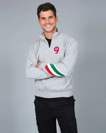 Sudadera Pesaro Italia con cremallera Unisex 100% algodón tricolor