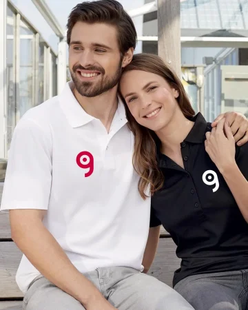 Polo Mujer James & Nicholson UV 25+, transpirable, 5 botones