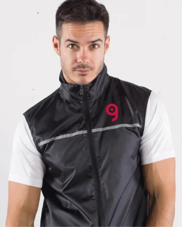Chaleco cortavientos sin mangas unisex, reflectante