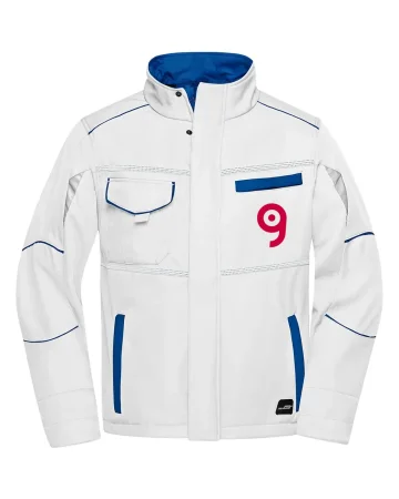 CHAQUETA SOFTSHELL DE TRABAJO  NEGRA CORTAVIENTO E HIDRORREPENTE