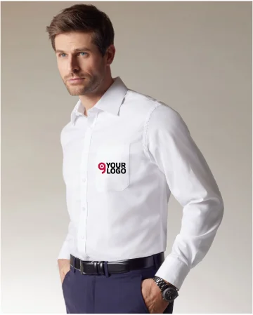 Camisa de hombre de algodón micro-twill con bolsillo, comodidad y esti