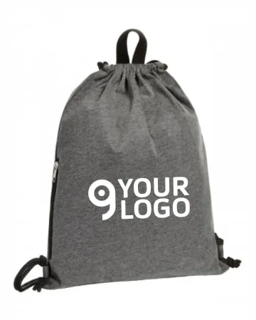Mochila de cordón Jersey con Bolsillo con Cremallera 36,5x45,5cm -