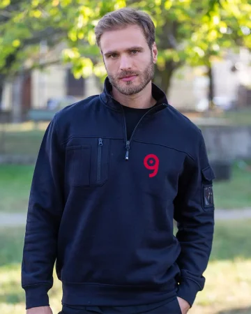 Sudadera HK Regular hombre, cremallera YKK, bolsillos técnicos