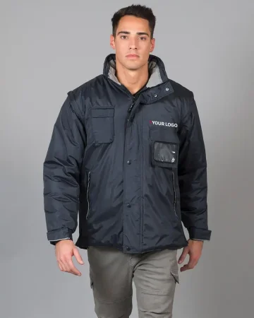 Chaqueta Ripstop Impermeable con Mangas Removibles