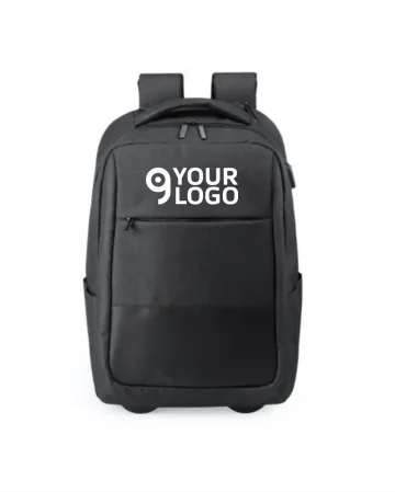 Mochila Trolley Haltrix USB, Laptop 15", Poliéster 300D