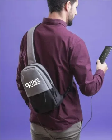 Bolsa de hombro Versox con USB y Bolsillo para Tablet 10"