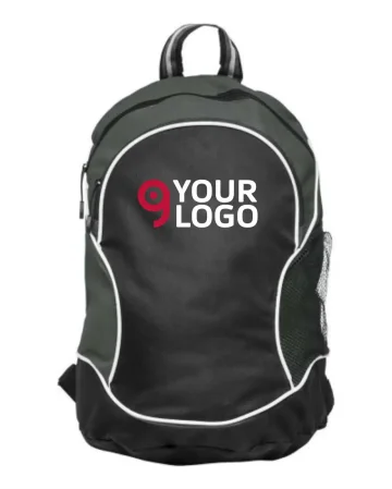 Mochila deportiva bicolor, poliéster