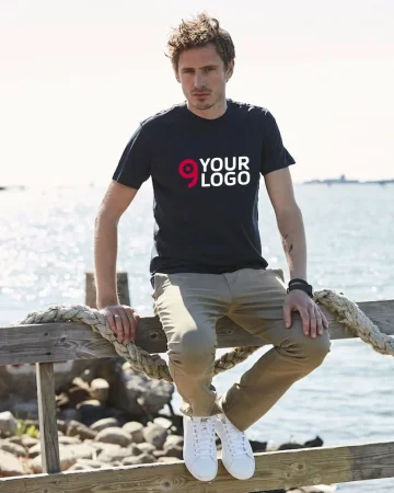 Camiseta Premium-T Negra para Hombre | 100% Algodón