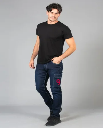 Pantalones Vaqueros Multibolsillos Elásticos para Hombre de Denver