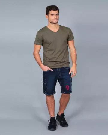 Vaqueros Cortos Elásticos Dakota para Hombre en Denim