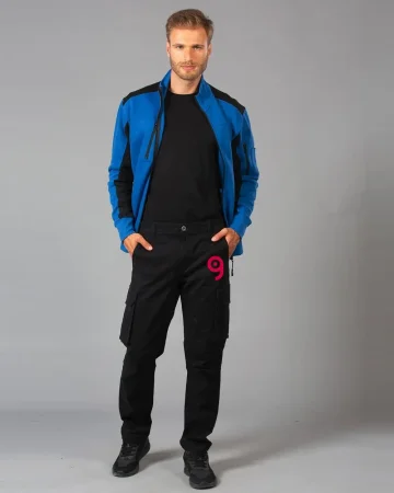 Pantalón multibolsillos de algodón elástico Spalato