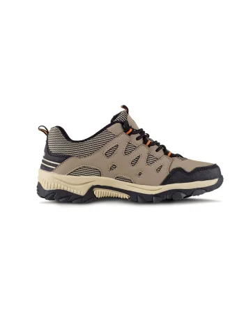 Bota de trekking S3 en Microfibra PU, Suela Bicolor, 400g, Negro