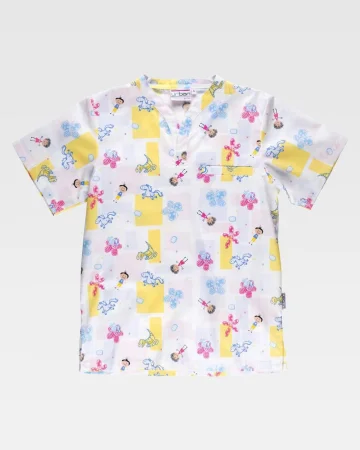 Camisa unisex con estampado de motivos infantiles a prueba de manchas