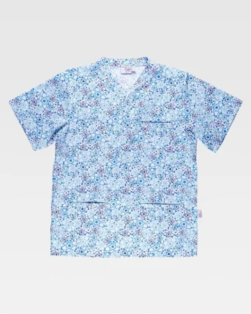 Casaca estampada unisex con diseño de átomos a prueba de manchas