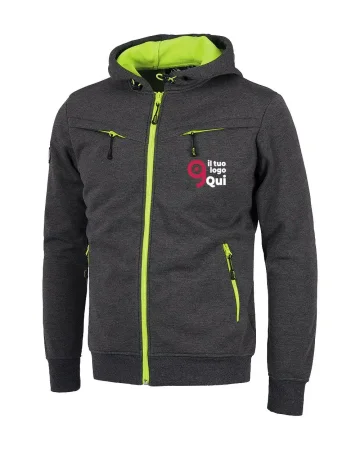Sudadera con cremallera cortavientos para hombre