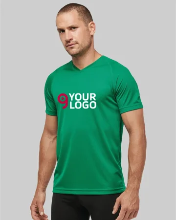Camiseta deportiva de hombre con cuello en V