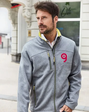 Chaqueta Softshell para Hombre, forro polar interno, bolsillos con cre