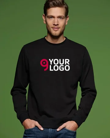 Sudadera de cuello redondo de algodón cómoda, resistente y versátil