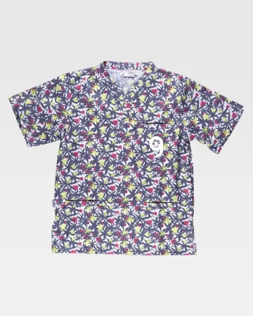 Blusa unisex estampada a prueba de manchas multicolor
