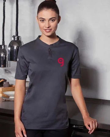 Camisa de trabajo de mujer de manga corta Performance