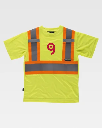 Camiseta de alta visibilidad amarilla EN ISO 20471 Clase 2