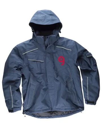 Chaqueta acolchada e impermeable, capucha desmontable