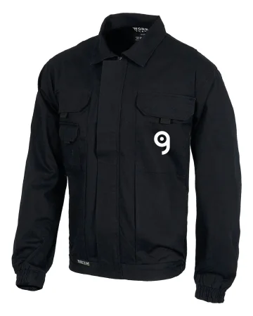 Chaqueta casual con elástico en la cintura y detalles de cremallera pl
