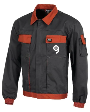 Chaqueta de trabajo con cremallera oculta, resistente y práctica