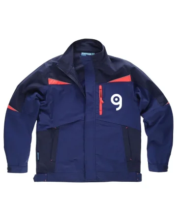 Chaqueta multi bolsillos de lona resistente con cremallera y botones