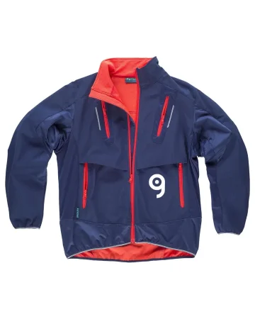 Chaqueta Ripstop Workshell negra cortavientos con múltiples bolsillos