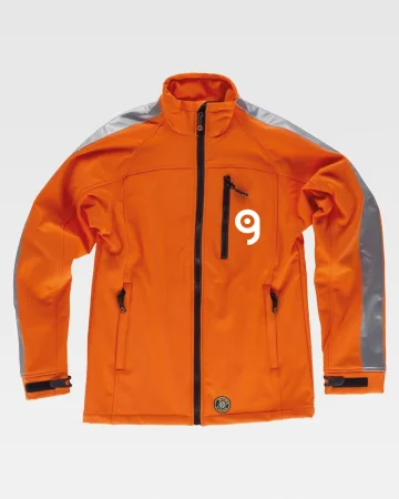 Chaqueta Workshell Reflectante Negra con Cremallera de Nylon |